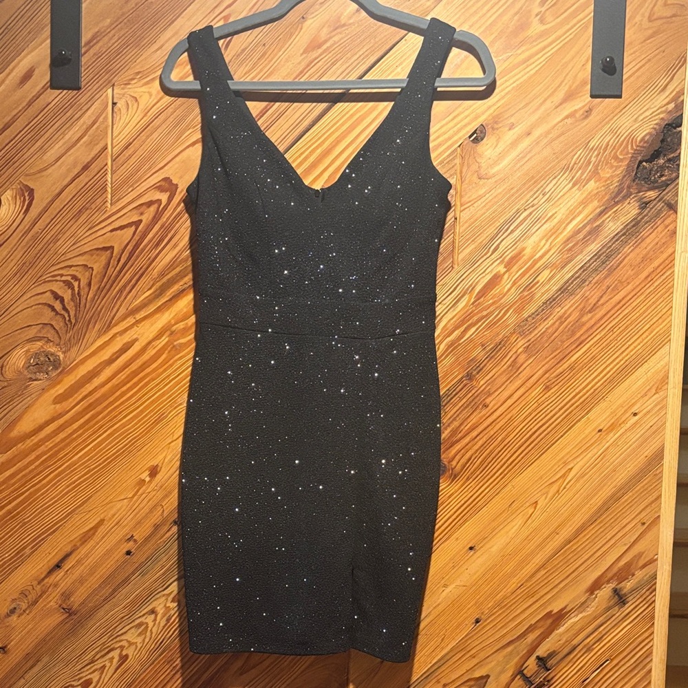 Elegant Black Sparkle Mini Dress